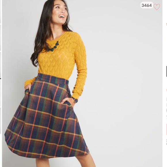 Modcloth Skirts | Modcloth Plaid Skirt 